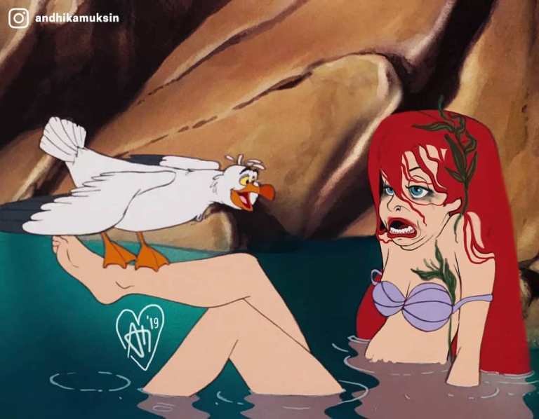 Ariel Wet Hair Makeup Smear