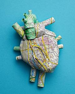 Heart Made Out of Zurich City Maps