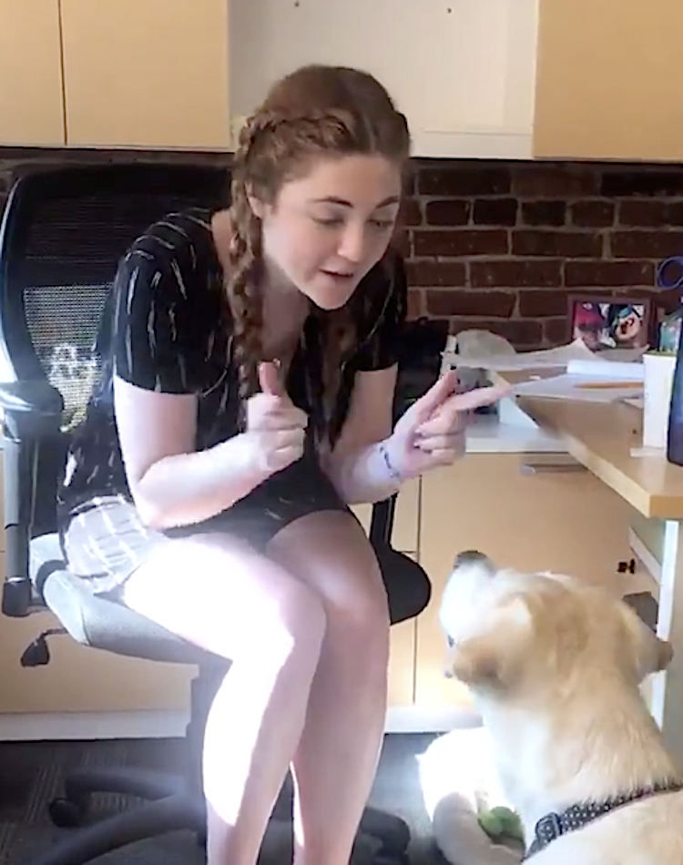 Deaf Woman Teaches Deaf Dog ASL