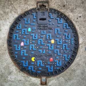 French Sewer Cover Pac Man
