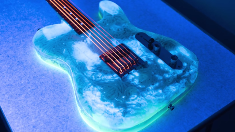 Glow in the Dark Udon Noodle Guitar