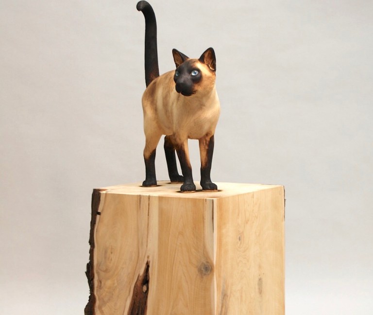 Siamese Cat Burnt Wood Gerard Mas