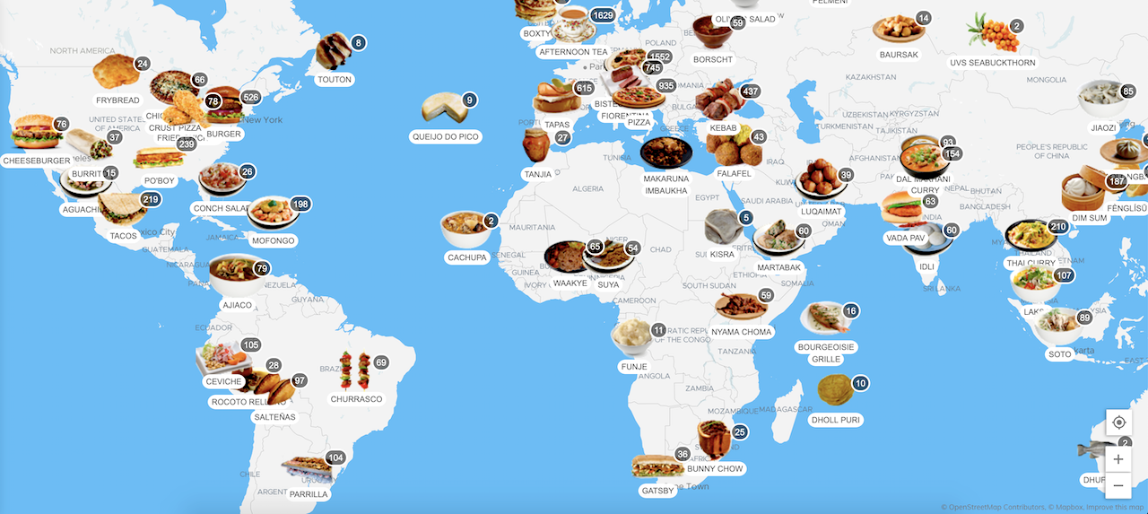 food network travel map