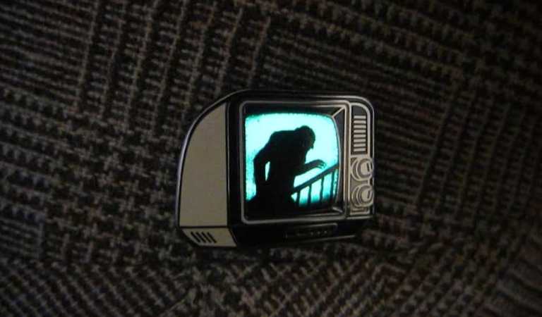 Glow in the Dark Enamel TV Pin Josh Ellingson