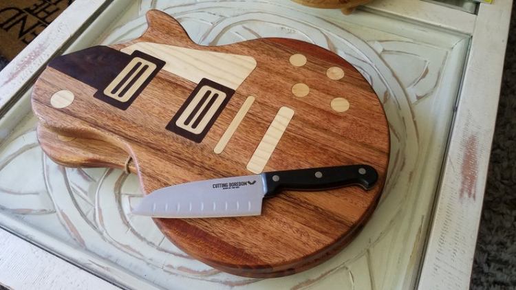 LP Guitar Shaped Cutting Board Knife