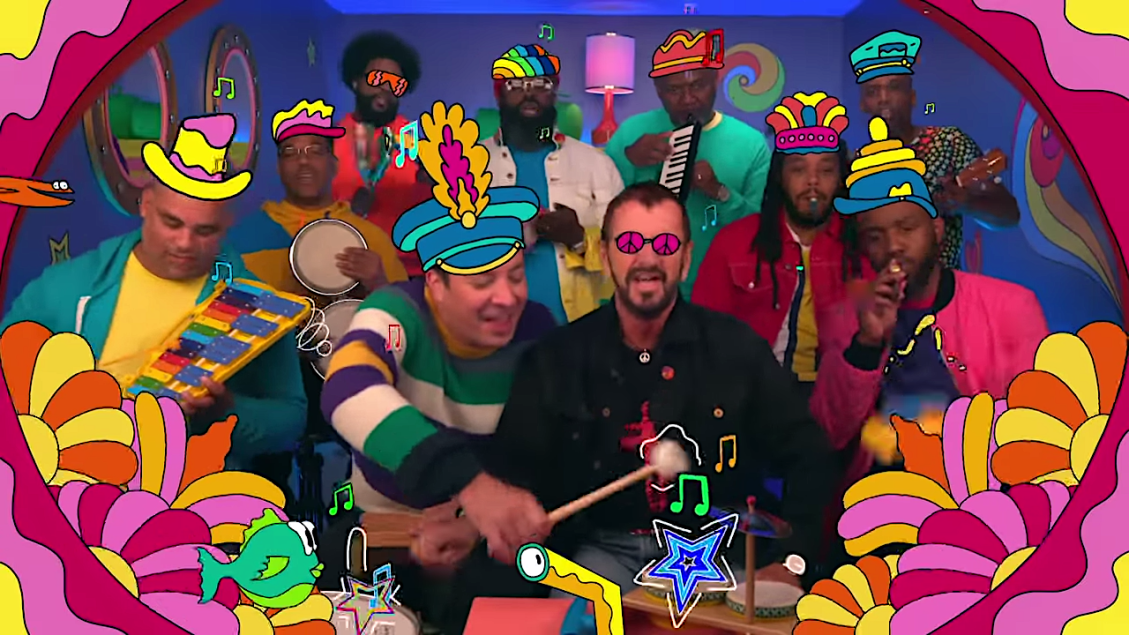 Ringo Starr Joins Jimmy Fallon and The Roots in a Rousing Toy Instrument Cover of Yellow Submarine