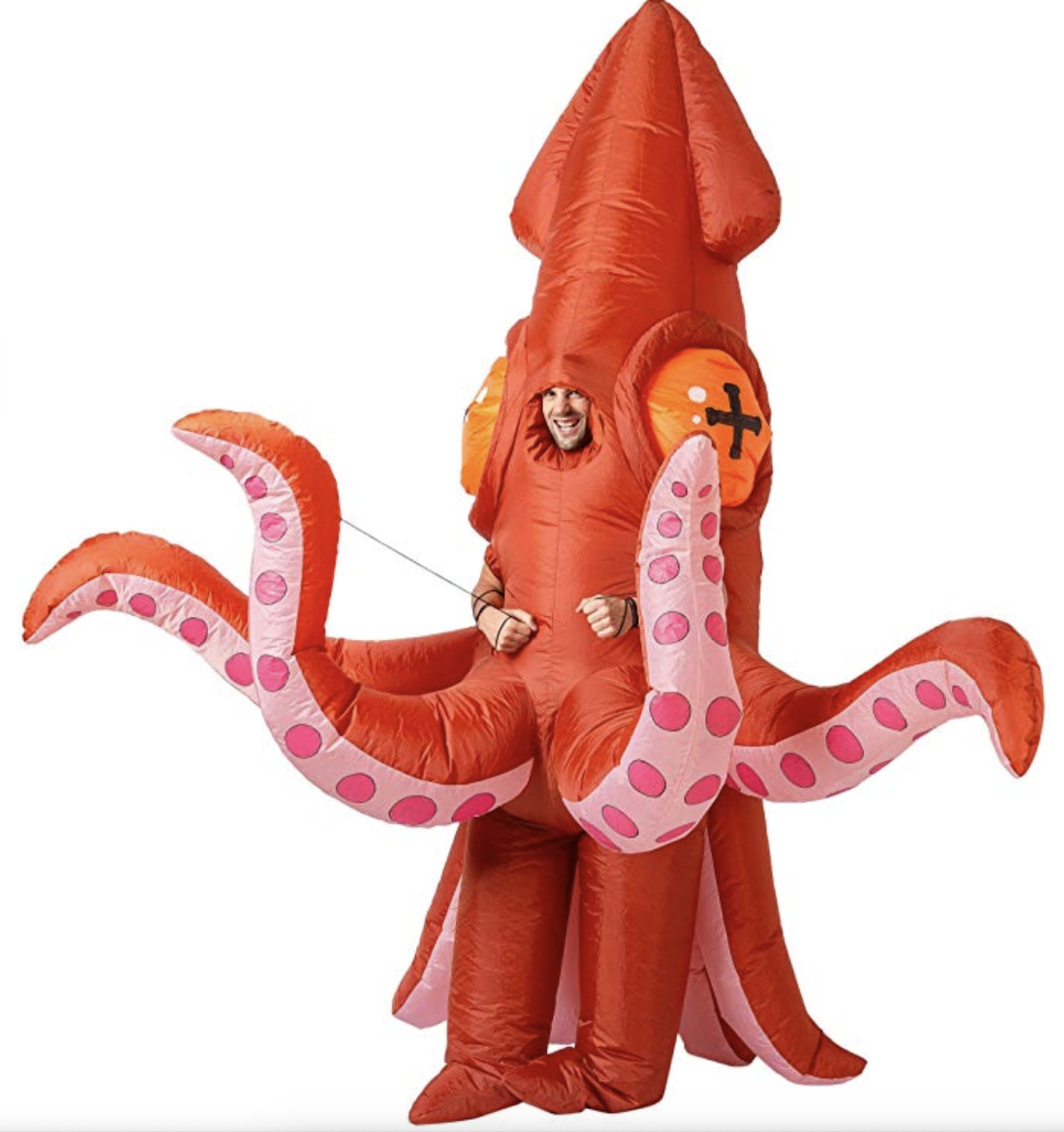Inflatable Giant Squid Costume With Articulating Arms