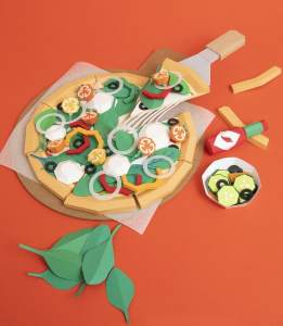 Paper Veggie Pizza