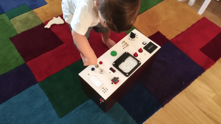 Building a Tactile Button Box for Toddler Son