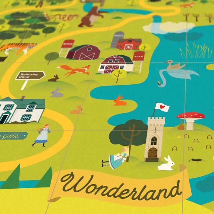 Childrens Book Map Wonderland