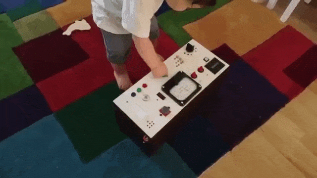 Electronic Busy Box Buttons for Son