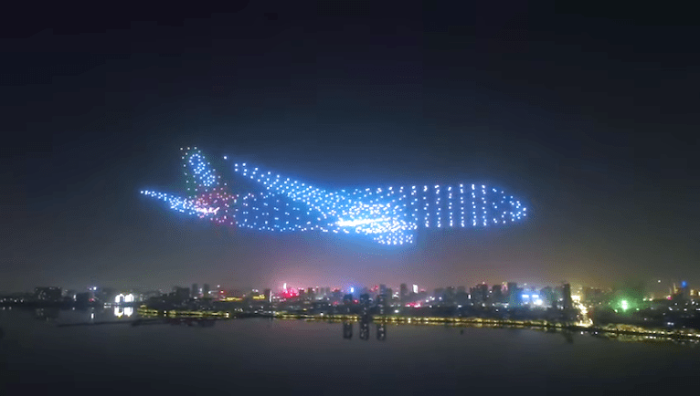 UAV drone LED light show