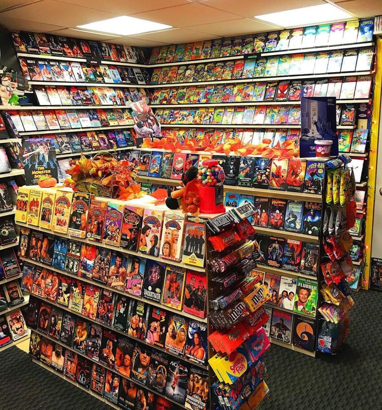 Nostalgia Video Store in Basement