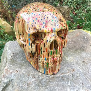 Colored Pencil Skull Wilson Scot Biskit