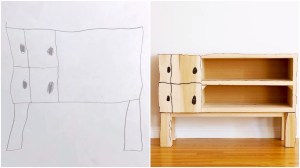 Dad Turns 6 Year Old Son Drawing Into Furniture