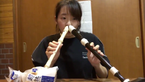 Playing Two Recorders With Nose