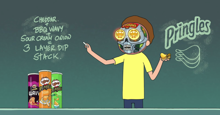 Rick and Morty Pringles Chalkboard