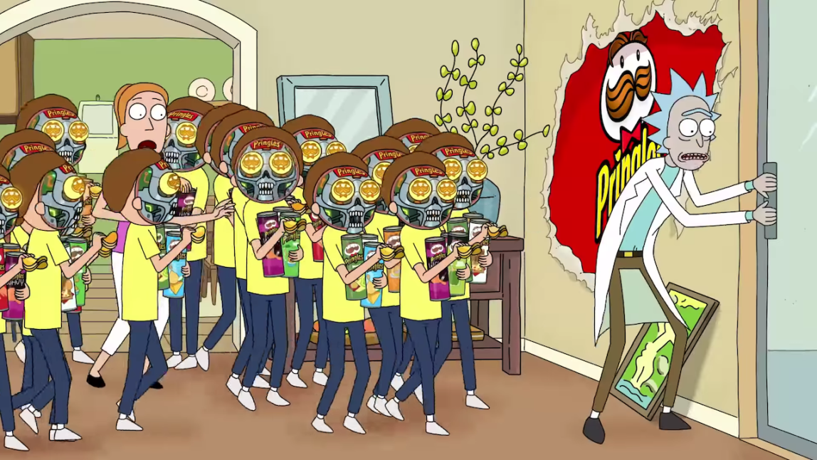 Rick and Morty Super Bowl Pringle Ad