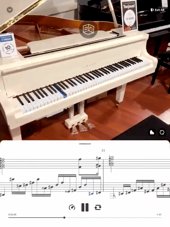 Superimposed Pianist Playing