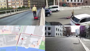 99 Smartphones Red Wagon Google Maps Hacks by Simon Weckert