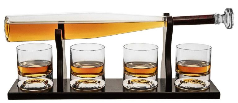 Baseball Bat Decanter Set