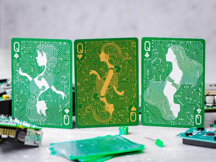 Circuit Board Playing Cards PCB Edition Queens