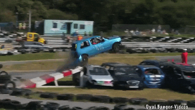 Leaping Over a Line of Cars