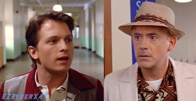 Robert Downey Jr Tom Holland Deepfake Back to the Future