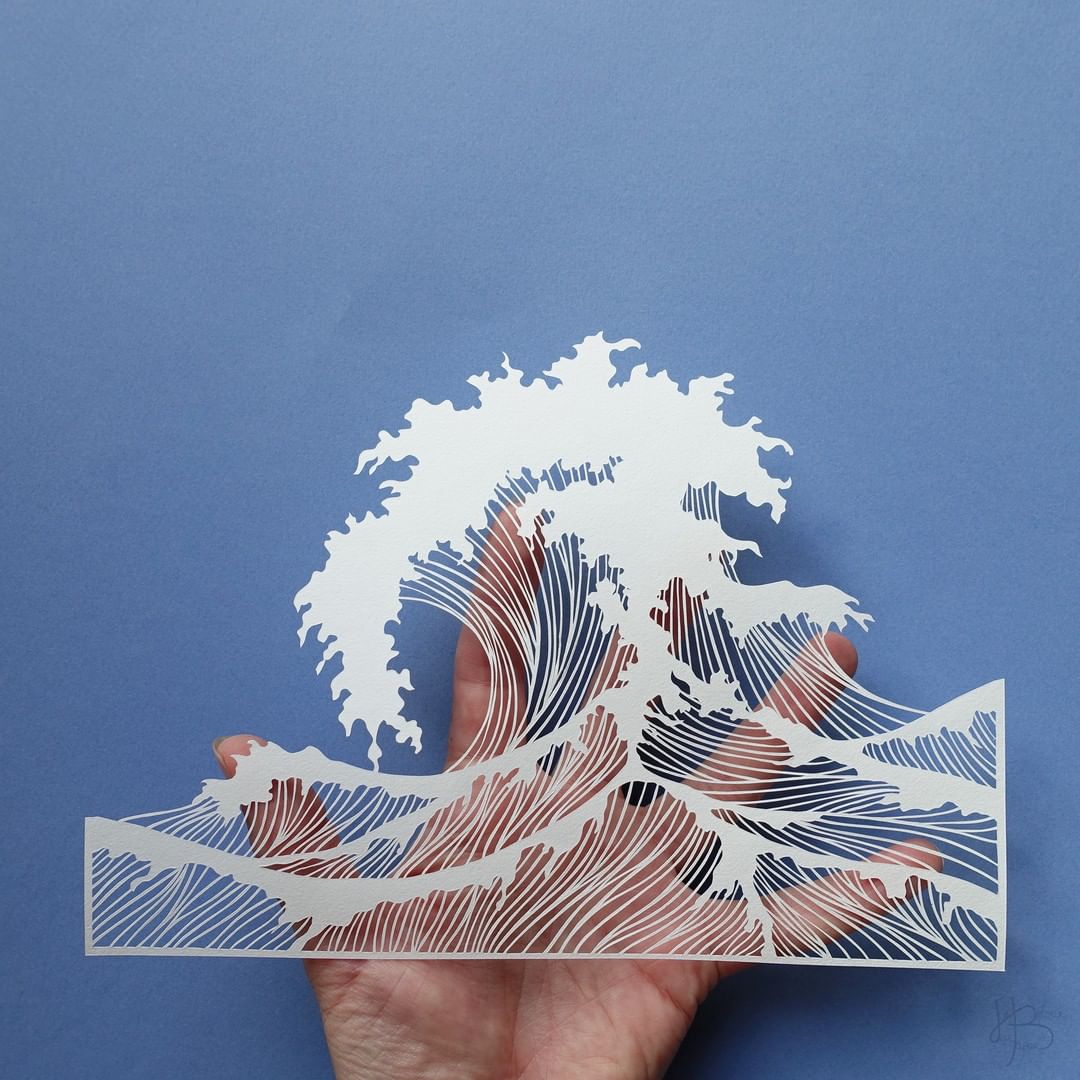 An Exquisite Paper Cut-Out Inspired by 'The Great Wave Off