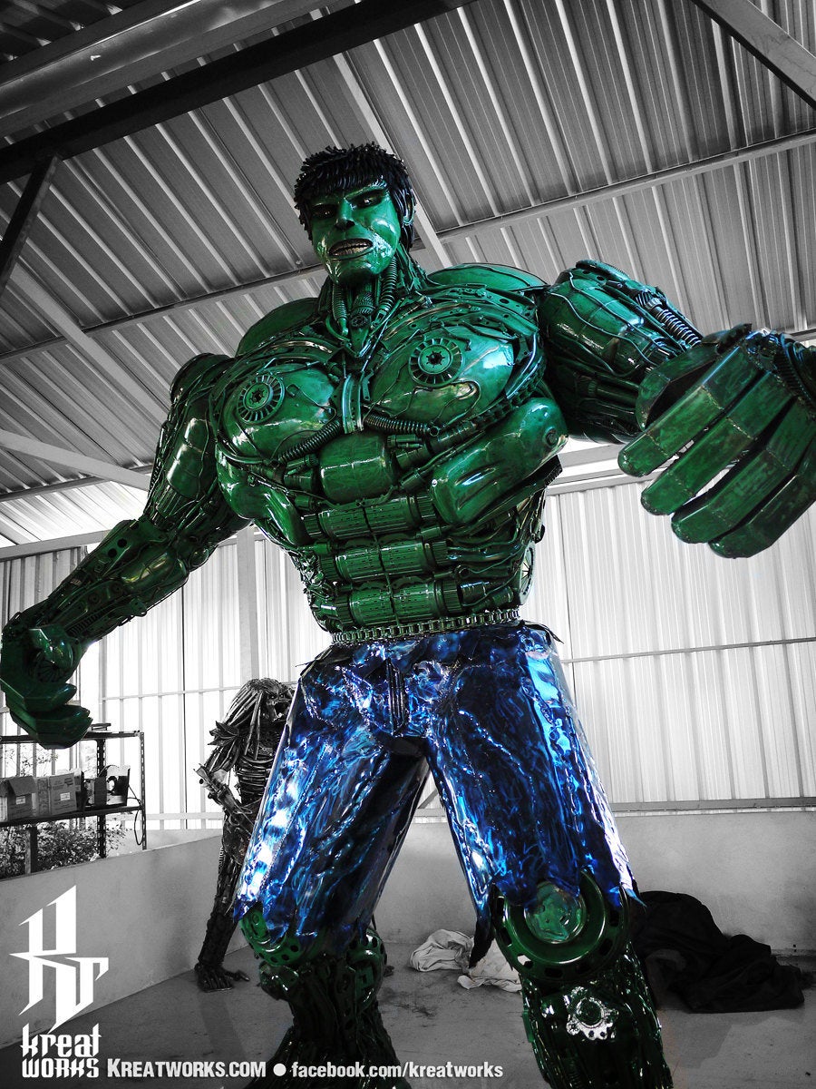 10 Foot Tall Recycled Hulk