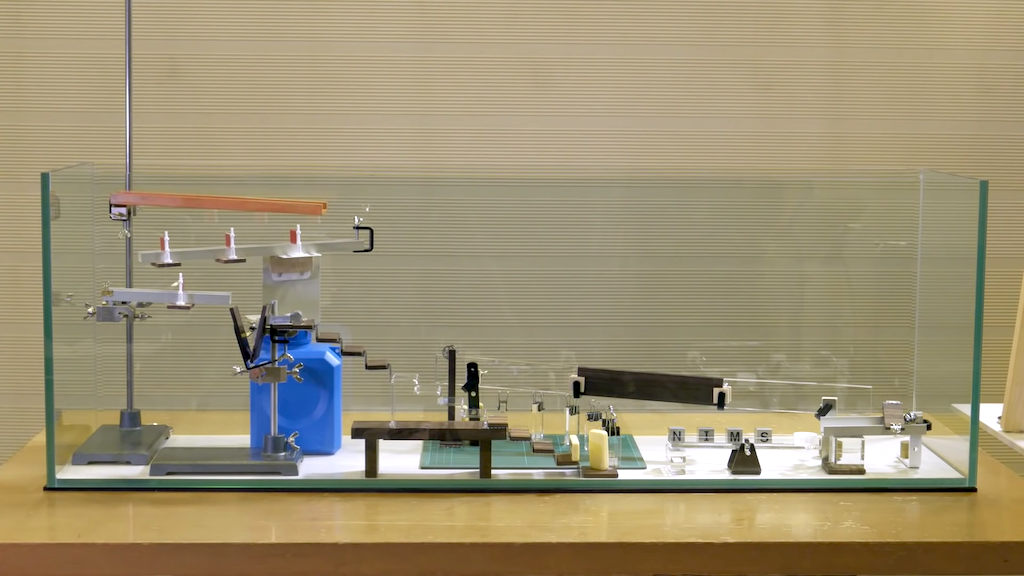 Invisible Glass Rube Goldberg Machine