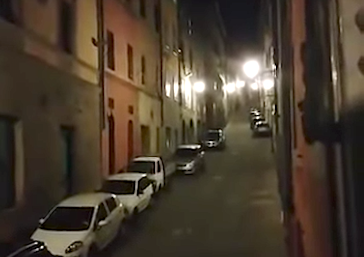 Siena Italy Quarantined Neighbors Sing Together to Empty Streets