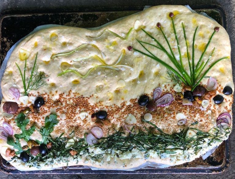 Beach Scene Foccacia Bread