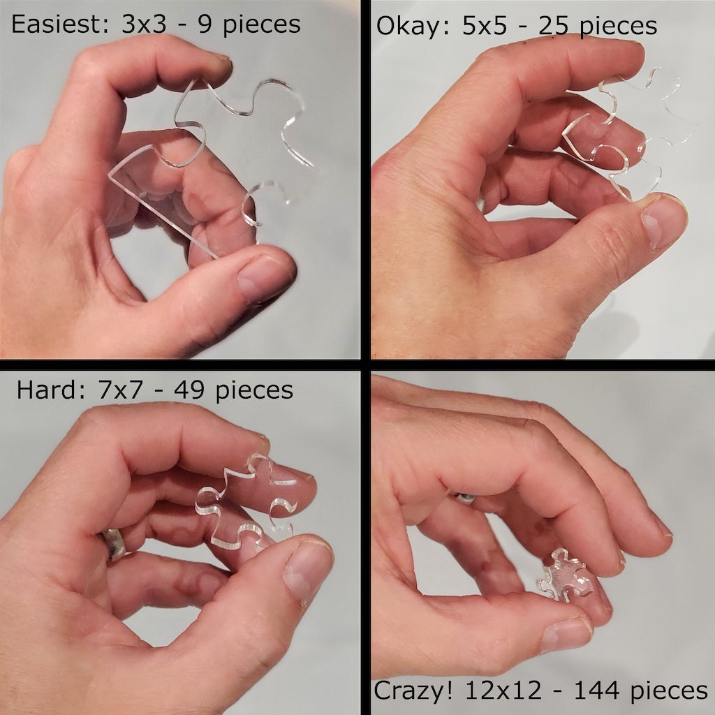 Clear Puzzle 4 Sizes