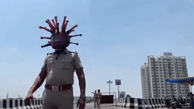 Coronavirus Helmet in India
