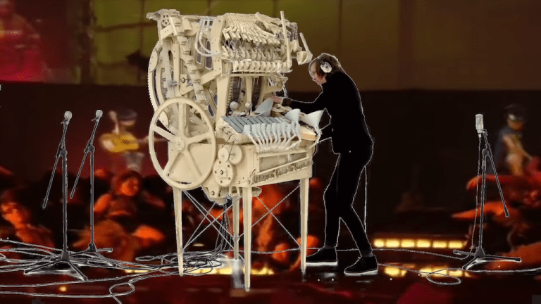 Gorillaz Feel Good Inc with a 2000 Marble Musical Instrument