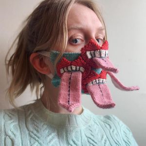 Mouth and Tongue Knit Face Mask