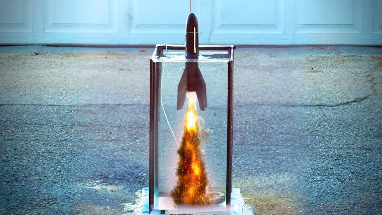 Underwater Launch of Model Rocket