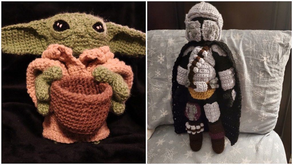 Crocheted Mandalorian and Child