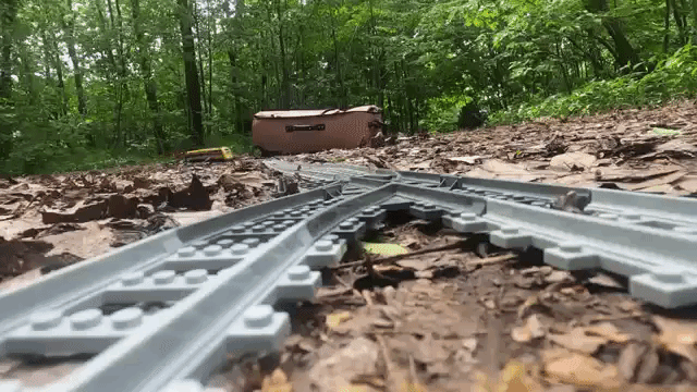 LEGO Train Through the Woods