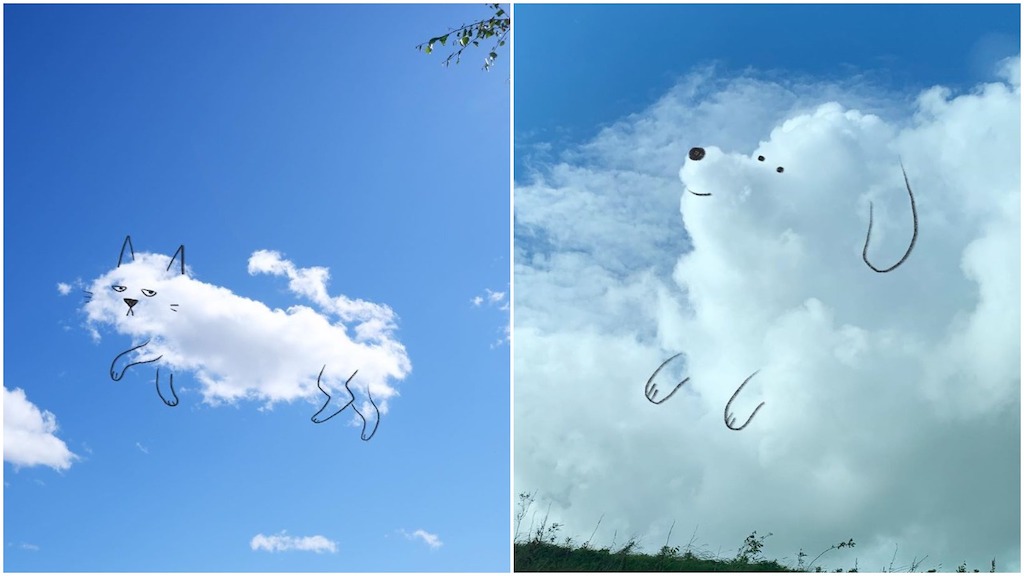 Illustrator Turns Clouds Into Doodles of Animals - Flipboard