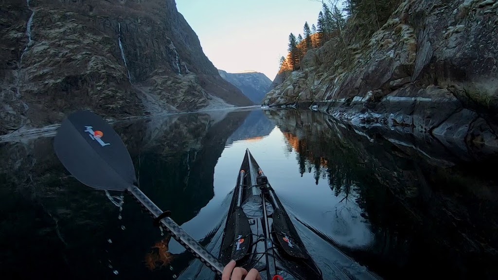 Kayak Footage Slow Motion Fjords