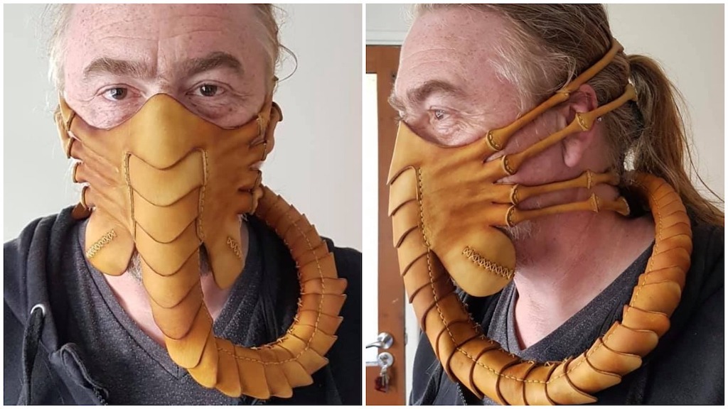 Pirate Leatherworks Alien Face Mask
