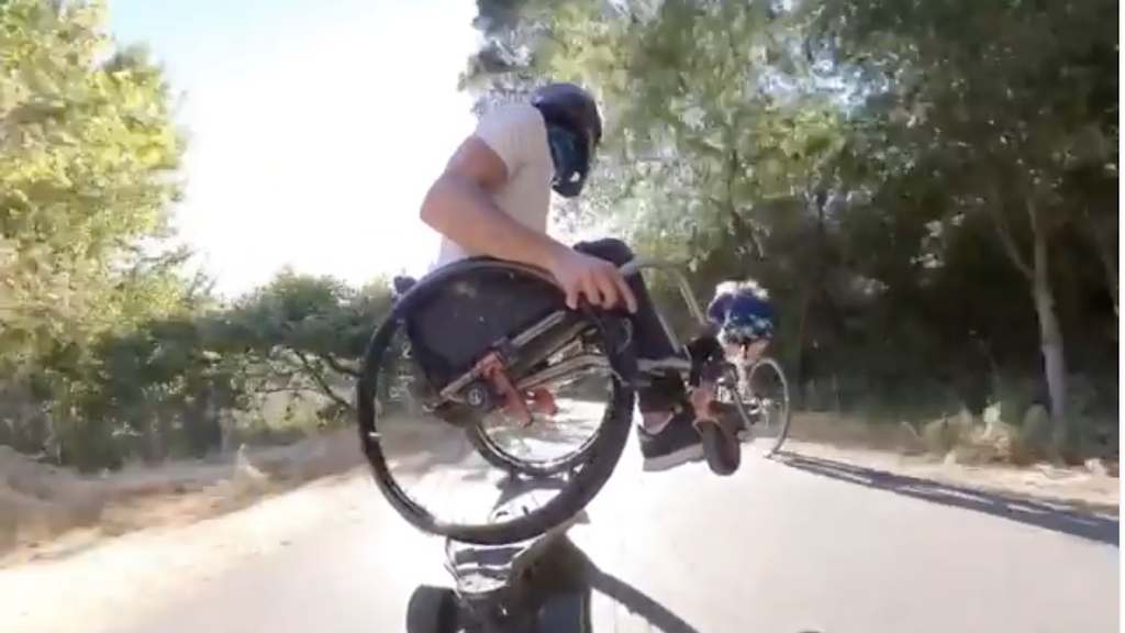 Wheelchair Skateboarder