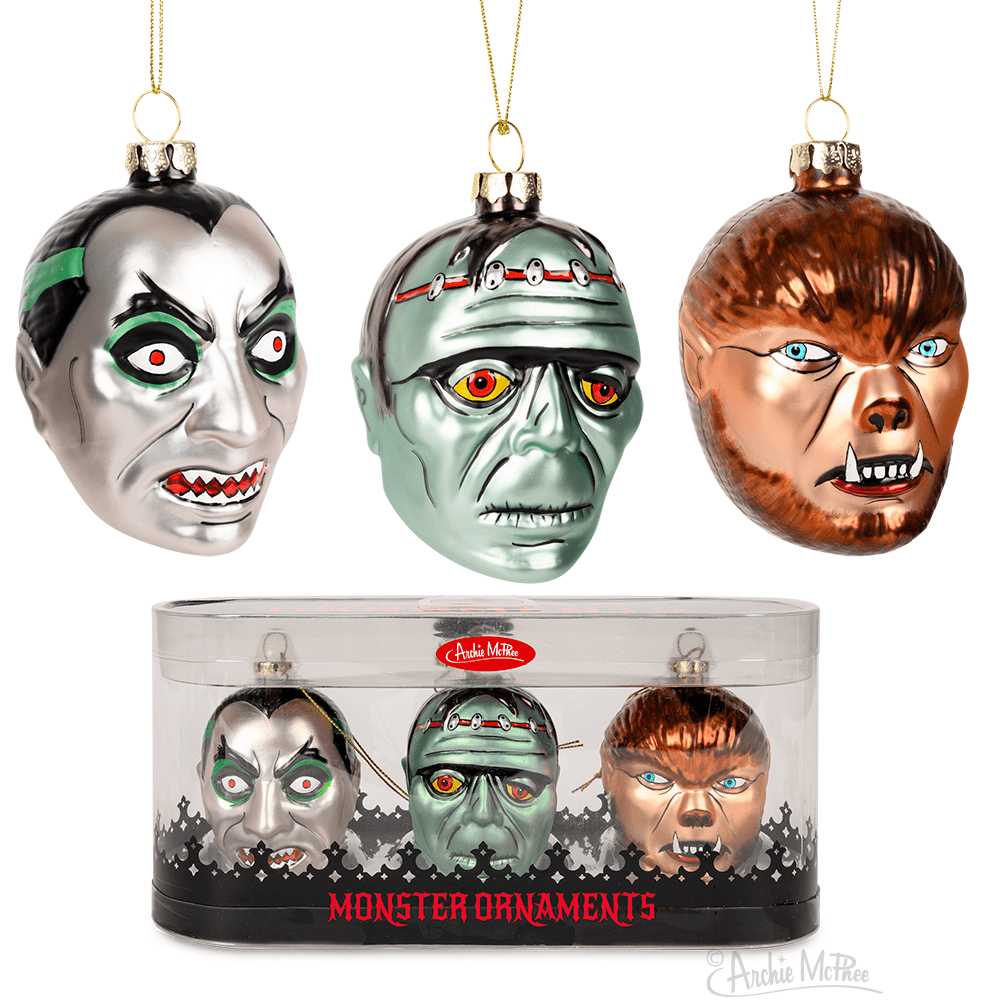 Spooky Classic Monster Christmas Tree Ornaments