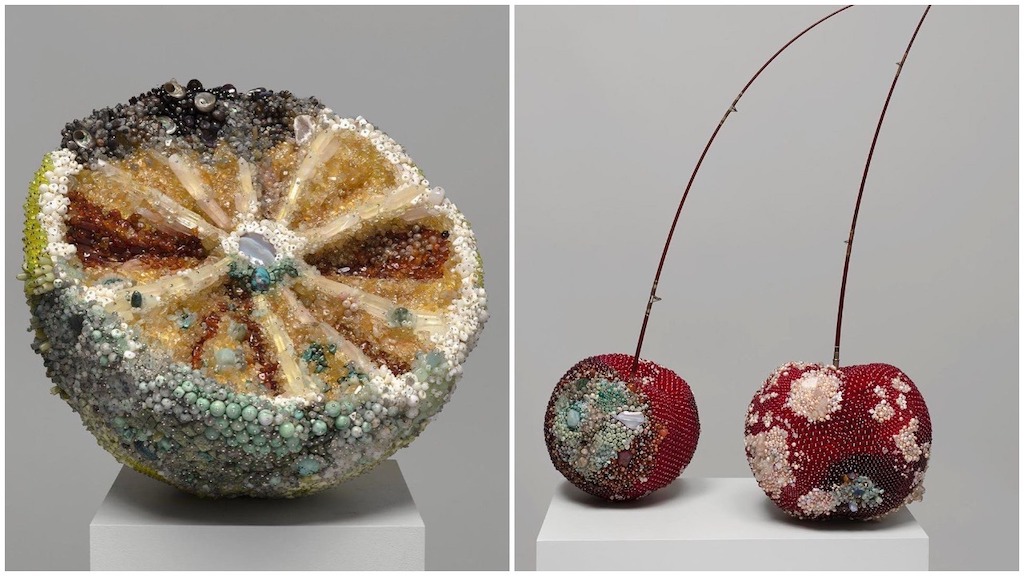 Rotting Fruit Sculptures Beads Gems
