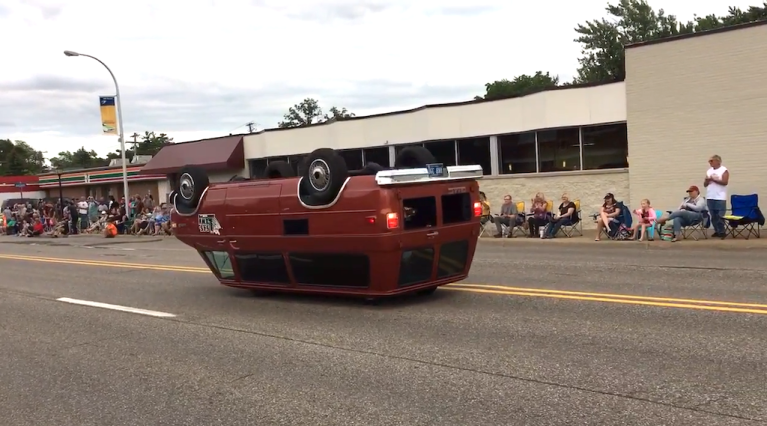 Upside Down Backwards Van