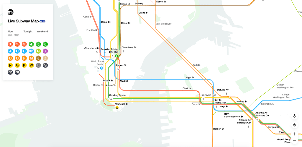 MTA Introduces a Redesigned NYC Live Subway Map