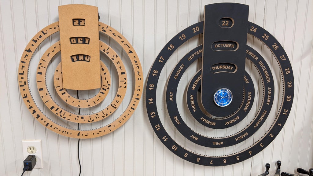A Clever Automated Kinetic Calendar That Uses a Cryptic Font to Show ...