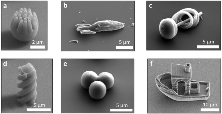 Microscopic 3D Printed Objects